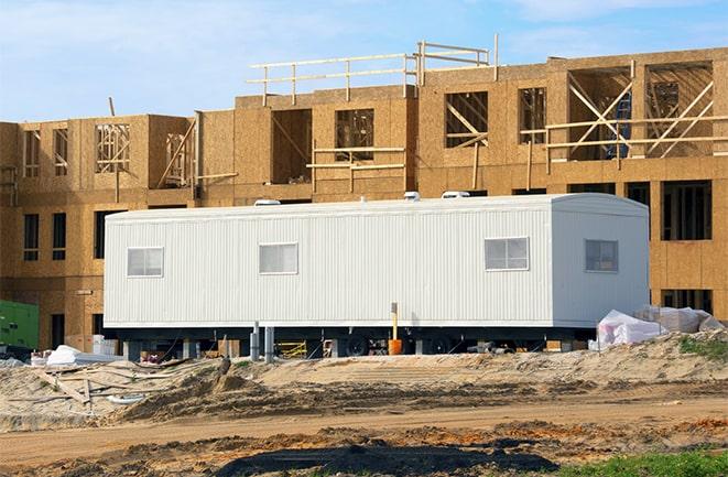 temporary office spaces for rent at a construction site in Maybee